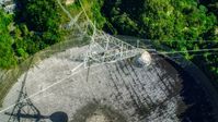 A view from above Arecibo Observatory , Puerto Rico Aerial Stock Photos | AX101_118.0000249F