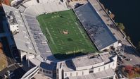 Michie Stadium in Autumn, West Point Military Academy, New York Aerial Stock Photos | AX119_178.0000078F