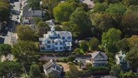 A large home in a small town, Plymouth, Massachusetts Aerial Stock Photos | AX143_097.0000076