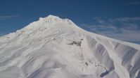 Steep Mount Hood slopes with snow, Mount Hood, Cascade Range, Oregon Aerial Stock Photos | AX154_085.0000000F
