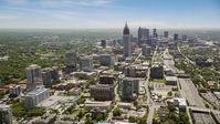 Midtown and Downtown Atlanta skycrapers, Georgia Aerial Stock Photos | AX36_017.0000098F