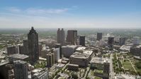 Downtown high-rises, office buildings and skyscrapers, Atlanta, Georgia Aerial Stock Photos | AX36_022.0000029F