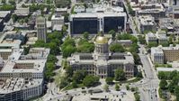 The Georgia State Capitol, Downtown Atlanta Aerial Stock Photos | AX36_099.0000264F
