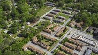 Abandoned residential buildings near Lincoln Cemetery, West Atlanta, Georgia Aerial Stock Photos | AX37_003.0000043F