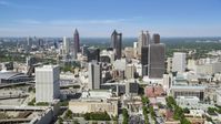 Downtown Atlanta from Midtown skyscrapers, Georgia Aerial Stock Photos | AX37_012.0000140F
