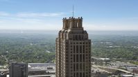 The top of 191 Peachtree Tower, Downtown Atlanta, Georgia Aerial Stock Photos | AX37_015.0000106F