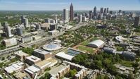 Georgia Institute of Technology and Midtown Atlanta skyscrapers, Georgia Aerial Stock Photos | AX37_034.0000215F