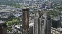 191 Peachtree Tower near Westin Peachtree Plaza, Downtown Atlanta Aerial Stock Photos | AX37_054.0000372F