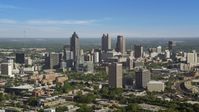 Sun Trust Plaza and skyscrapers in Downtown Atlanta, Georgia Aerial Stock Photos | AX38_061.0000054F