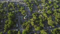 A church in a residential area, West Atlanta, Georgia Aerial Stock Photos | AX39_002.0000046F