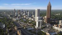 Bank of America Plaza and Midtown Atlanta skyscrapers; Georgia Aerial Stock Photos | AX39_020.0000078F
