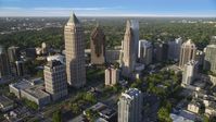 Midtown Atlanta's tall high-rise buildings, Georgia Aerial Stock Photos | AX39_031.0000160F