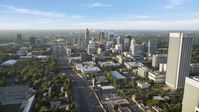 Downtown Connector while alongside One Atlantic Center, Midtown Atlanta Aerial Stock Photos | AX39_050.0000025F