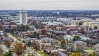 A view of buildings at the University of Kentucky campus, Lexington, Kentucky Aerial Stock Photos | DXP001_100_0014