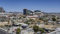 A condominium complex and baseball stadium, Downtown Phoenix, Arizona Aerial Stock Photos | DXP002_136_0007