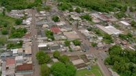 HD stock footage aerial video of flying over roads and buildings in a small town, Southern Venezuela Aerial Stock Footage | AF0001_000680