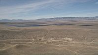 5K stock footage aerial video orbit Antelope Valley Desert Solar Array in California Aerial Stock Footage | AX0005_072
