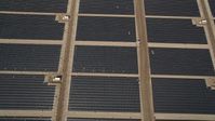 5K stock footage aerial video of a bird's eye view of large solar energy array in the Antelope Valley, California Aerial Stock Footage | AX0005_104