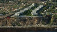 7.6K stock footage aerial video of Palos Verdes Bay Club condo complex in Rancho Palos Verdes, California Aerial Stock Footage | AX0161_025