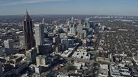 6.7K stock footage aerial video flyby Midtown Atlanta city buildings and skyscrapers, Georgia Aerial Stock Footage | AX0171_0044