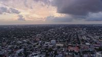6.7K stock footage aerial video a wide view of the Little Havana neighborhood at sunset, Miami, Florida Aerial Stock Footage | AX0172_178