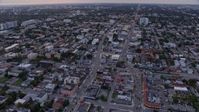 6.7K stock footage aerial video of streets in Little Havana neighborhood at sunset, Miami, Florida Aerial Stock Footage | AX0172_180