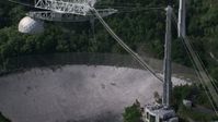 4.8K stock footage aerial video Orbiting closely to Arecibo Observatory, Puerto Rico  Aerial Stock Footage | AX101_104
