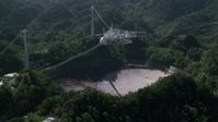 4.8K stock footage aerial video of Arecibo Observatory nestled in the trees, Puerto Rico  Aerial Stock Footage | AX101_106