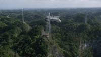 4.8K stock footage aerial video Tilting down on Arecibo Observatory surrounded by trees, Puerto Rico  Aerial Stock Footage | AX101_111