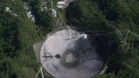 4.8K stock footage aerial video Bird's eye of Arecibo Observatory, Puerto Rico Aerial Stock Footage | AX101_121