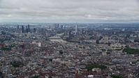 5.5K stock footage aerial video of a wide view across the city of London, England Aerial Stock Footage | AX115_261