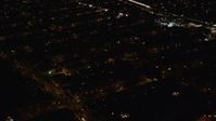 5.5K stock footage aerial video orbit suburban neighborhood at Night in Brooklyn in New York City Aerial Stock Footage | AX123_136E