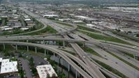 5.5K stock footage aerial video approach and fly over I-80 and I-15 interchange, Salt Lake City, Utah Aerial Stock Footage | AX130_011