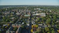 6k stock footage aerial video approaching and flying over Brown University, Providence, Rhode Island Aerial Stock Footage | AX145_071