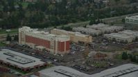 5.5K stock footage aerial video tracking Embassy Suites buildings in Hillsboro, Oregon Aerial Stock Footage | AX155_005