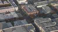 5K stock footage aerial video flyby office buildings and stores in Burbank, California Aerial Stock Footage | AX64_0064