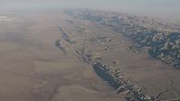 4K stock footage aerial video Slow approach to the San Andreas Fault beside the Temblor Range in Southern California Aerial Stock Footage | AX70_043