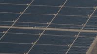 4K stock footage aerial video of A field of panels at the Topaz Solar Farm in the Carrizo Plain, California Aerial Stock Footage | AX70_064