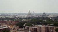 4.8K stock footage aerial video of the United States Capitol and Thomas Jefferson Building Domes in Washington DC Aerial Stock Footage | AX74_041