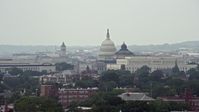 4.8K stock footage aerial video of the United States Capitol and Thomas Jefferson Building in Washington DC Aerial Stock Footage | AX74_043