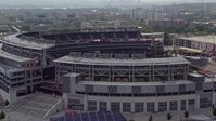 4.8K stock footage aerial video approaching Nationals Park Baseball Stadium in Washington DC Aerial Stock Footage | AX75_071E