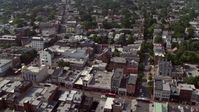 4.8K stock footage aerial video flying over buildings in Georgetown, Washington DC Aerial Stock Footage | AX75_093
