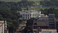 4.8K stock footage aerial video of the North Side of The White House in Washington DC Aerial Stock Footage | AX75_096E
