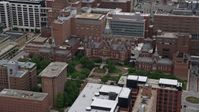 4.8K stock footage aerial video of Johns Hopkins Hospital in Baltimore, Maryland Aerial Stock Footage | AX78_092