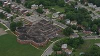 4.8K stock footage aerial video of Furley Elementary School in Baltimore, Maryland Aerial Stock Footage | AX78_123