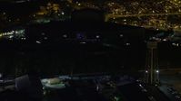 4.8K stock footage aerial video of a concert at BB&T Pavilion, Camden, New Jersey Night Aerial Stock Footage | AX81_085