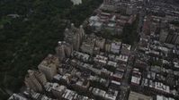 4K stock footage aerial video Upper West Side, Museum of Natural History, Midtown Manhattan, New York Aerial Stock Footage | AX87_145