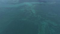 HD stock footage aerial video of a bird's eye view of the Atlantic Ocean near Miami, Florida Aerial Stock Footage | CAP_020_031