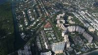 HD stock footage aerial video of a bird's eye view condo complexes on Key Biscayne, Miami, Florida Aerial Stock Footage | CAP_020_033