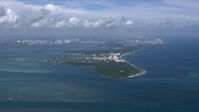 HD stock footage aerial video of a wide view of Key Biscayne, Miami, Florida Aerial Stock Footage | CAP_020_039